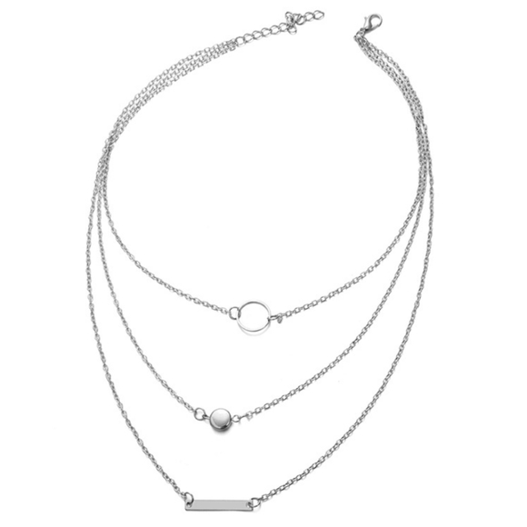 ✨5/$30-GOLD Bar, ball, loop Three-Layer … - Picture 4 of 4